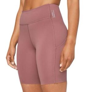 Lululemon Stronger as One High-Rise Short 8" Lululemon X Barrys Red Dust Sz 6